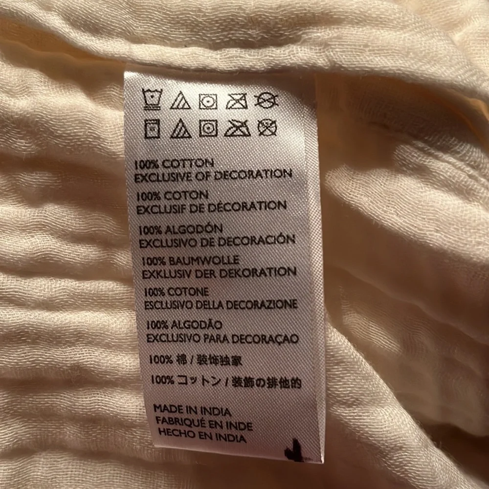 New Anthropologie Amber Lewis Gretchen Gauze Duvet Cover Ivory King